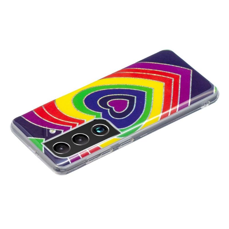Kryt Na Samsung Galaxy S22 Plus 5G Silikonová Srdíčka
