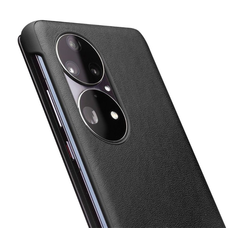 Flipové Pouzdro Na Huawei P50 Pro Kožené Pouzdro Kožené Okno
