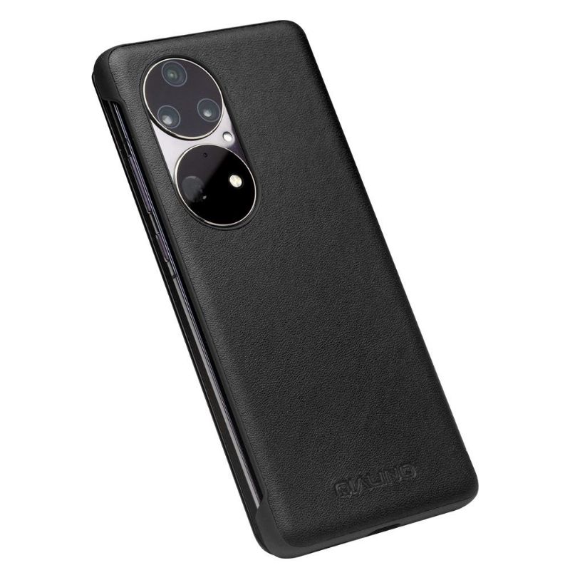 Flipové Pouzdro Na Huawei P50 Pro Kožené Pouzdro Kožené Okno