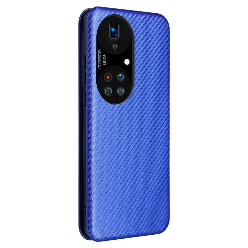 Flipové Pouzdro Na Huawei P50 Pro Koženka Z Uhlíkových Vláken