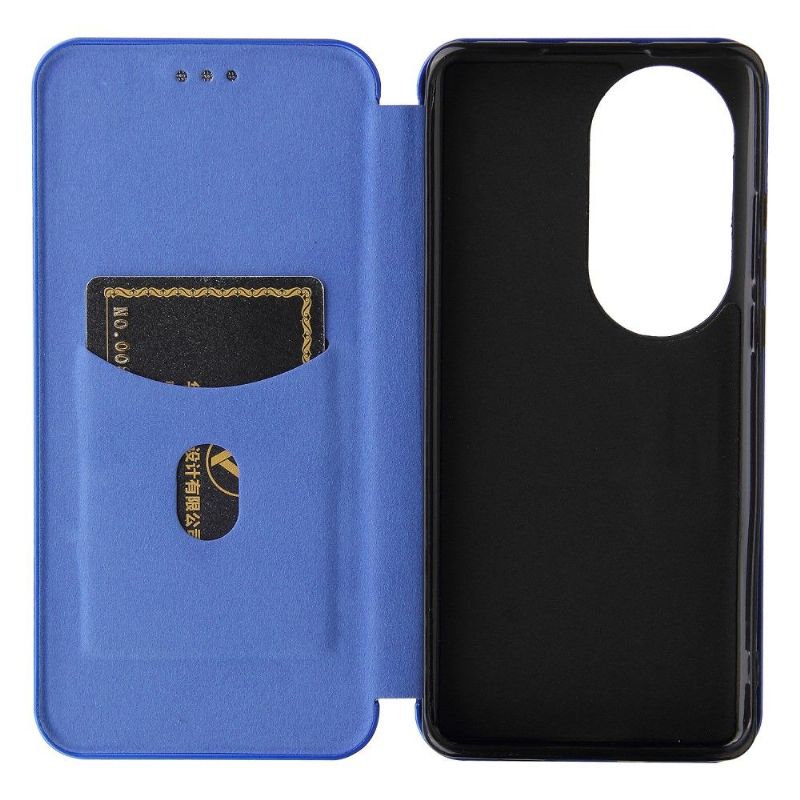 Flipové Pouzdro Na Huawei P50 Pro Koženka Z Uhlíkových Vláken