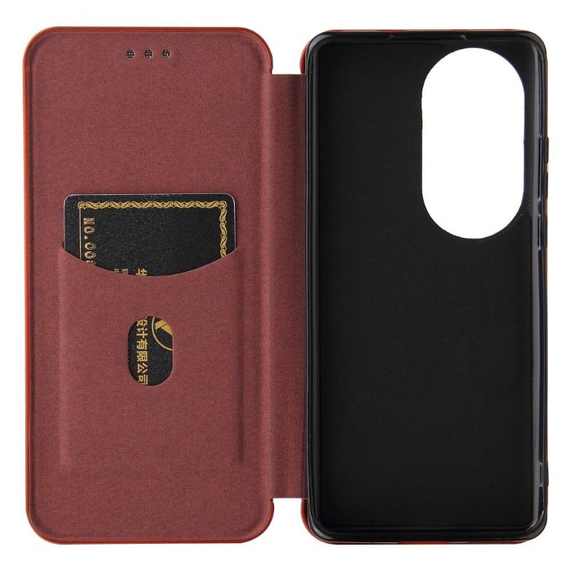 Flipové Pouzdro Na Huawei P50 Pro Koženka Z Uhlíkových Vláken