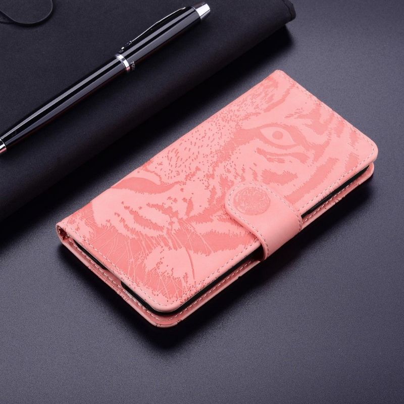Flipové Pouzdro Na Huawei P50 Pro Reliéfní Tygr