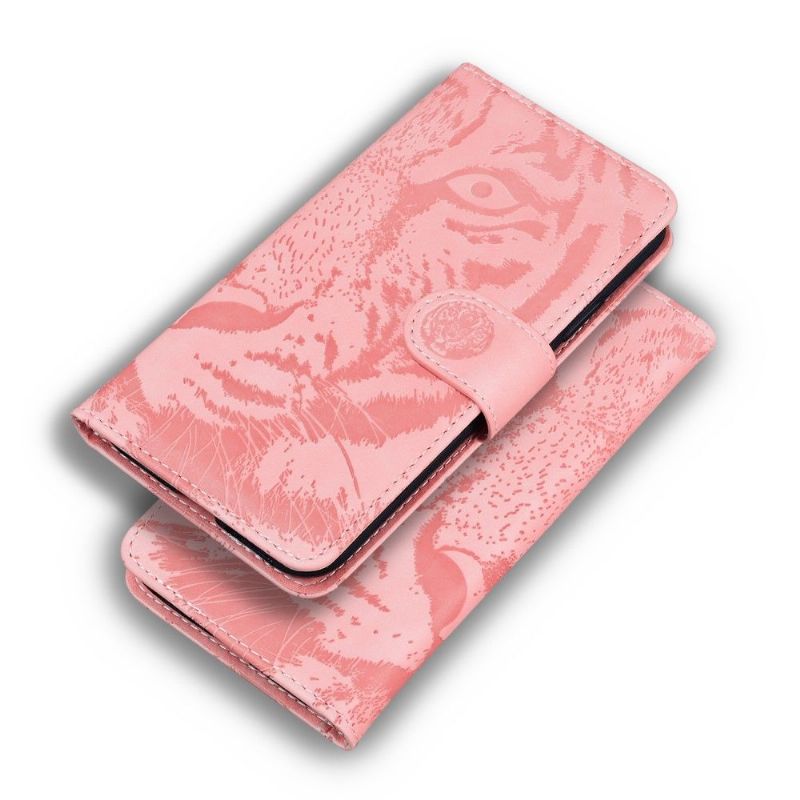 Flipové Pouzdro Na Huawei P50 Pro Reliéfní Tygr
