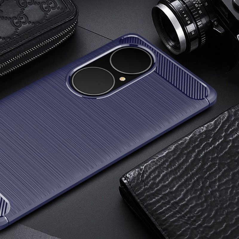Kryt Na Huawei P50 Pro Silikonový Kartáčovaný Efekt