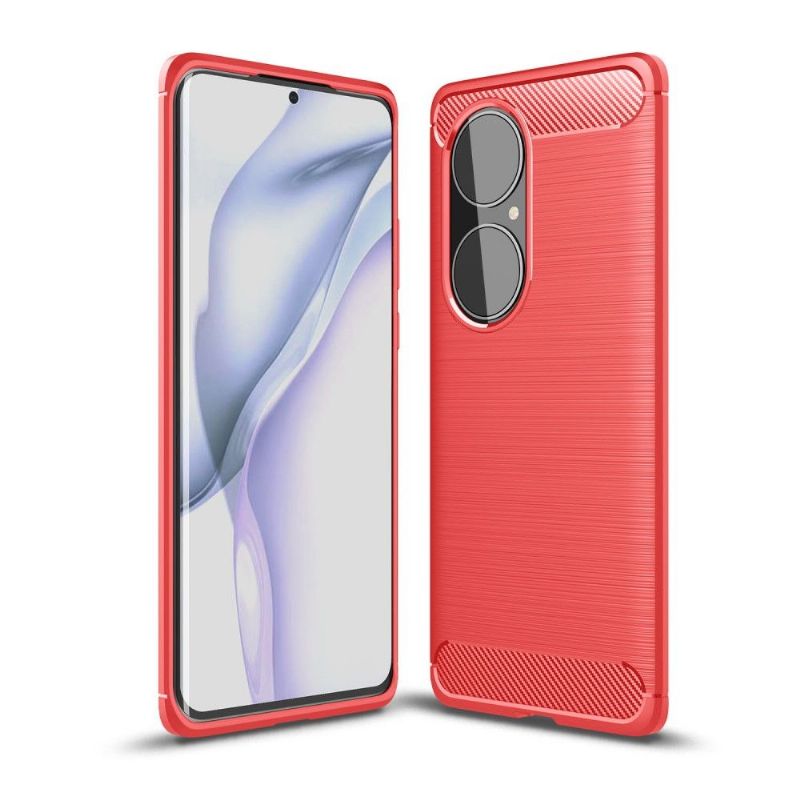 Kryt Na Huawei P50 Pro Silikonový Kartáčovaný Efekt