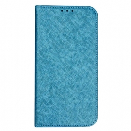 Kožené Pouzdro Folio Poco C61 Křížová Textura