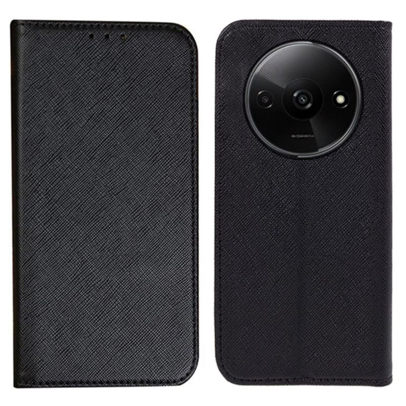 Kožené Pouzdro Folio Poco C61 Křížová Textura