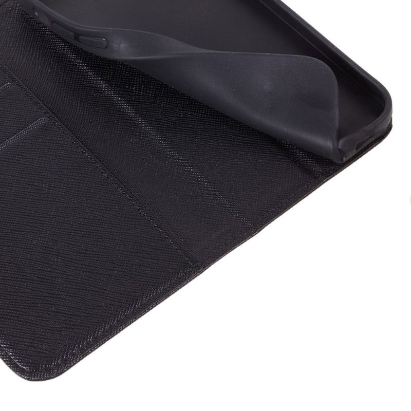 Kožené Pouzdro Folio Poco C61 Křížová Textura