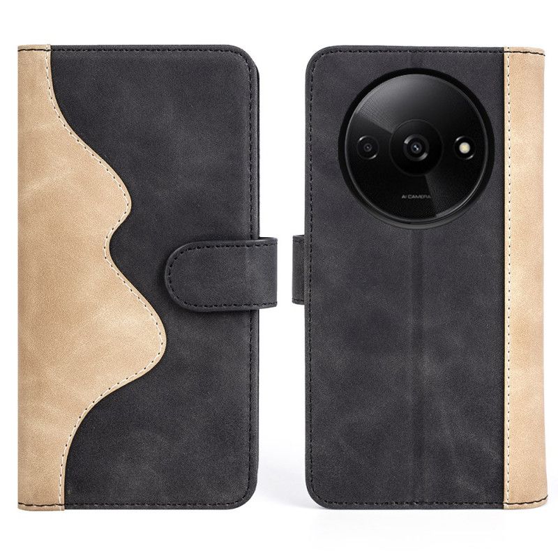 Kožený Kryt Na Poco C61 Dvoubarevný Design