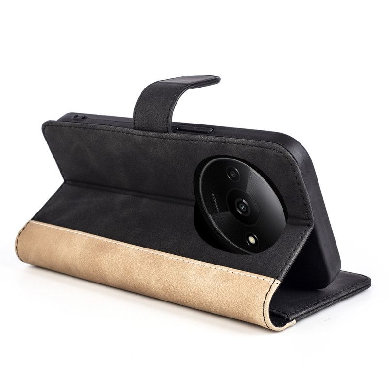 Kožený Kryt Na Poco C61 Dvoubarevný Design