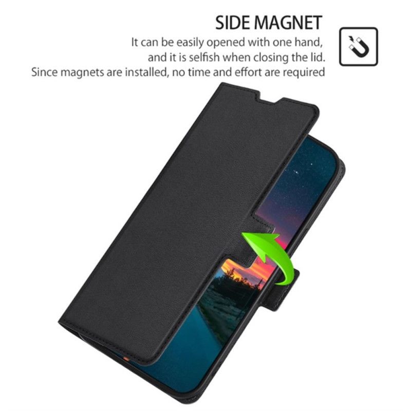 Kožený Kryt Na Poco C61 Jemná Dvojitá Spona