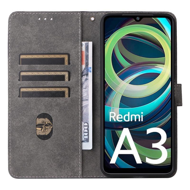 Kožený Kryt Na Poco C61 Peněženka A Šňůrka Na Blokování Rfid