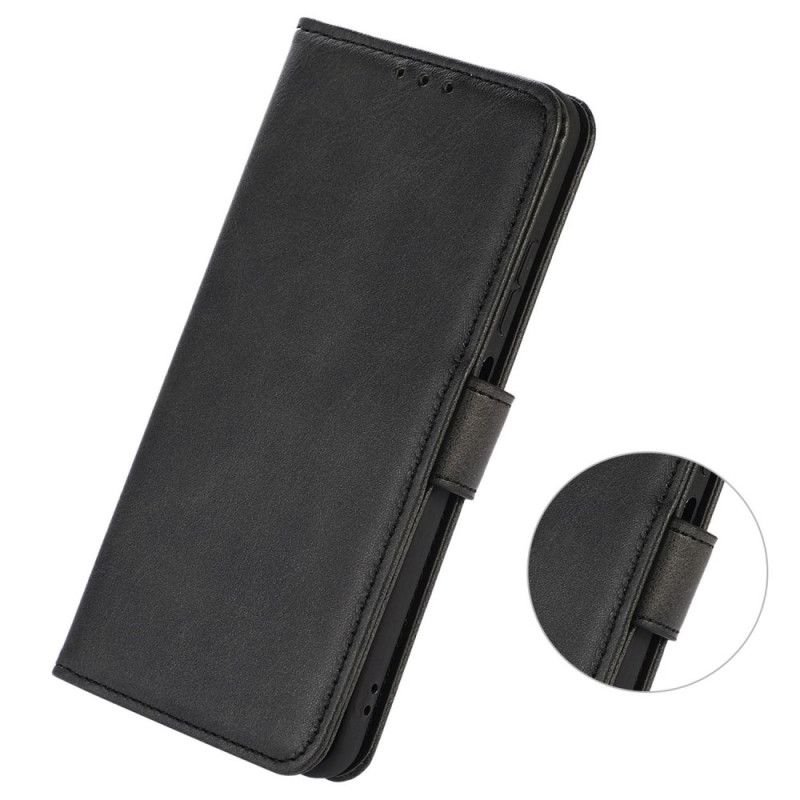 Kožený Kryt Poco C61 Klasická Dvojitá Magnetická Spona