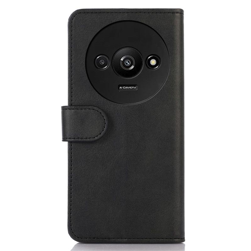 Kožený Kryt Poco C61 Klasická Dvojitá Magnetická Spona