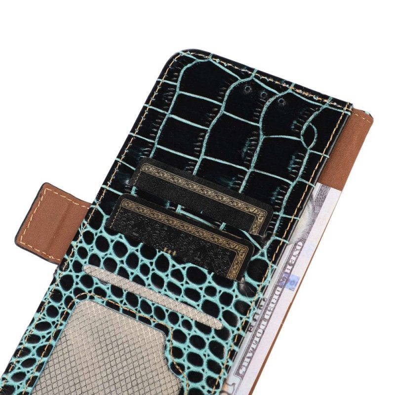 Kožený Kryt Poco C61 Krokodýlí Textura Kůže