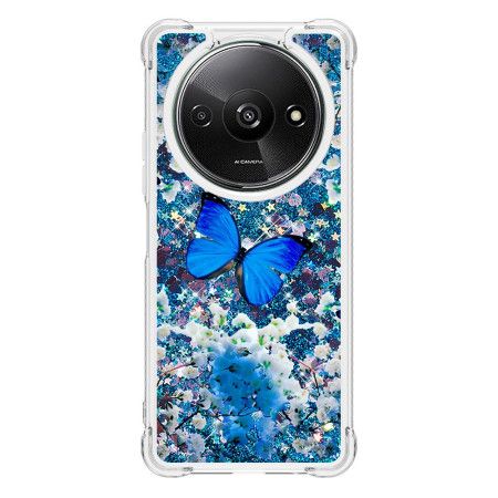 Kryt Poco C61 Blue Butterfly Glitter