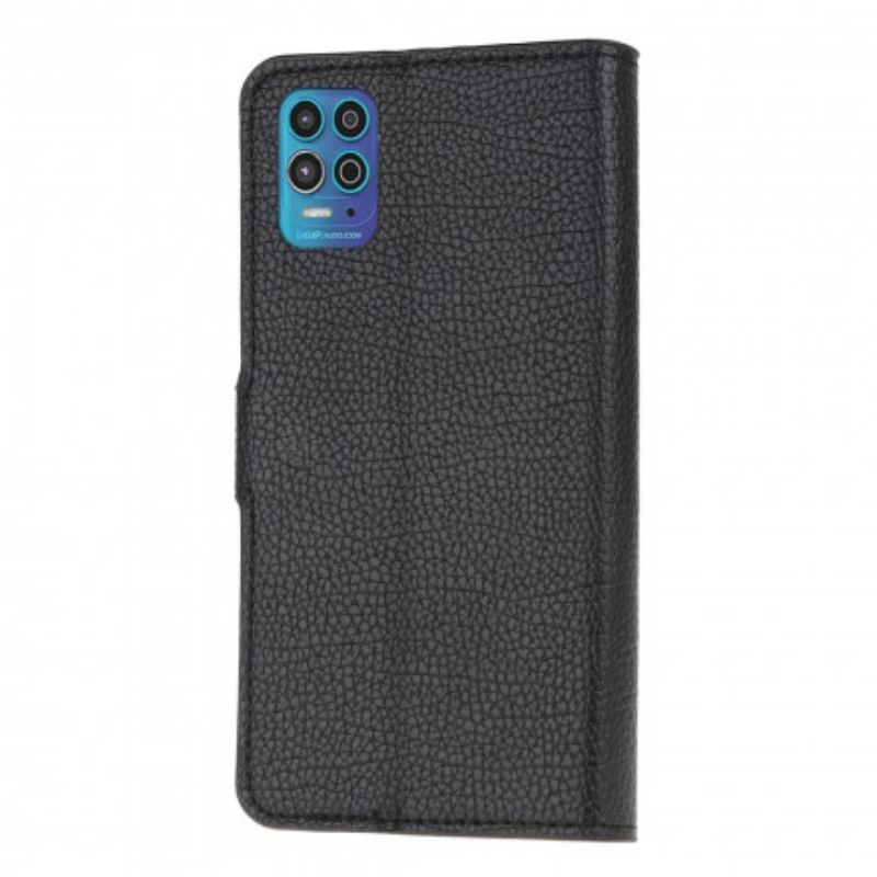 Flipové Pouzdro Na Moto G100 Efekt Zrnité Kůže Litchi