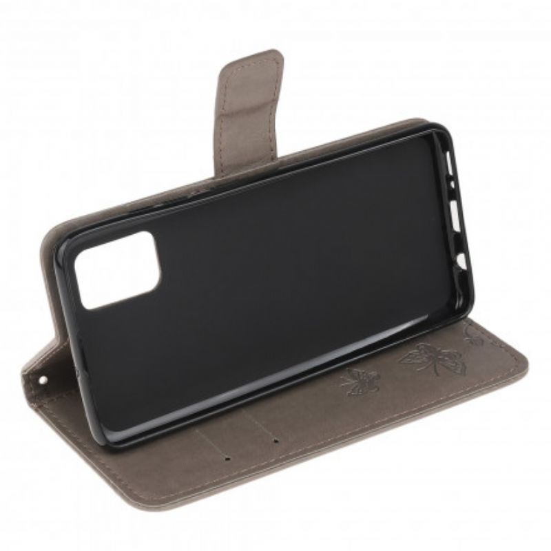 Flipové Pouzdro Na Moto G100 Na Lana Tanga Motýli A Květiny