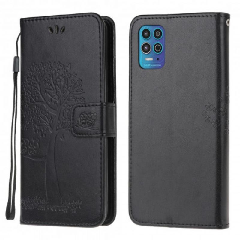 Flipové Pouzdro Na Moto G100 Na Lana Tanga Strom A Sovy