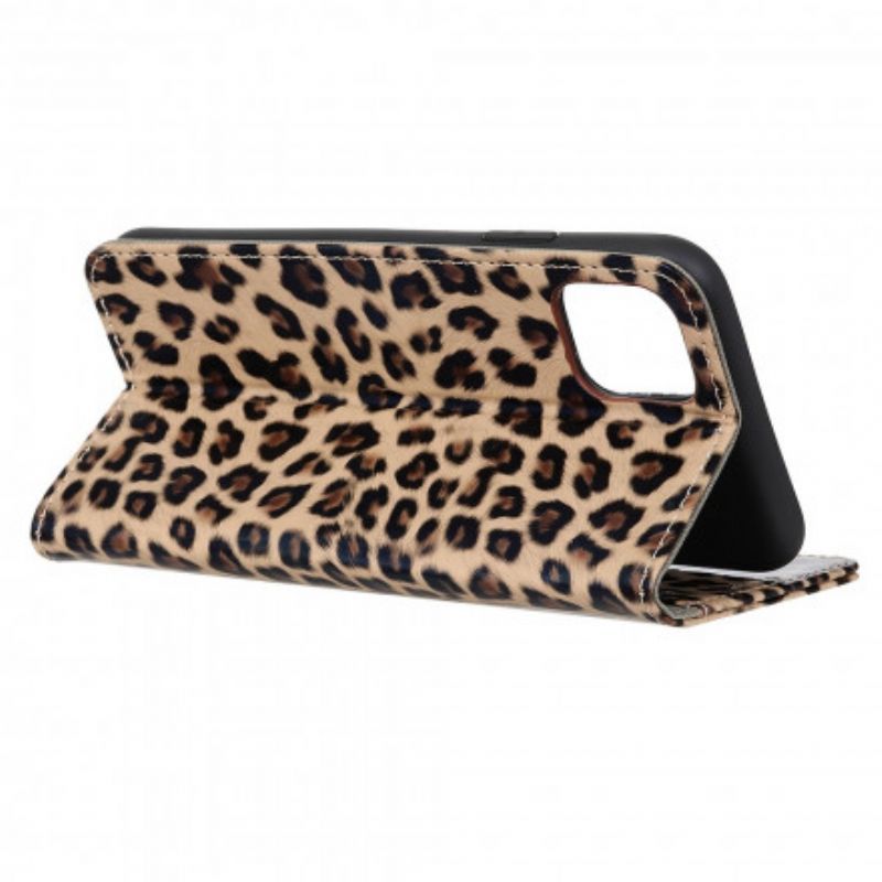 Kožené Pouzdro Na Moto G100 Leopard