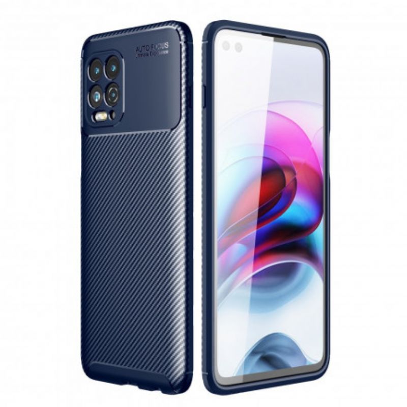 Kryt Na Moto G100 Flexibilní Textura Uhlíkových Vláken