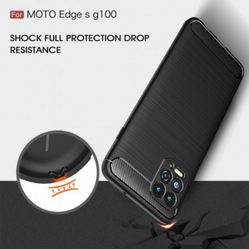 Kryt Na Moto G100 Kartáčované Uhlíkové Vlákno