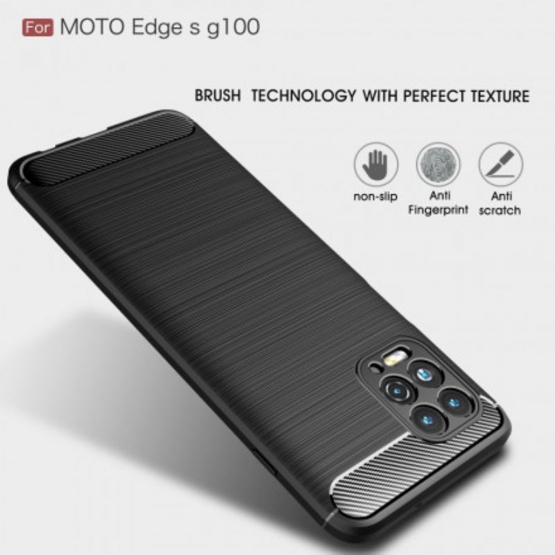 Kryt Na Moto G100 Kartáčované Uhlíkové Vlákno