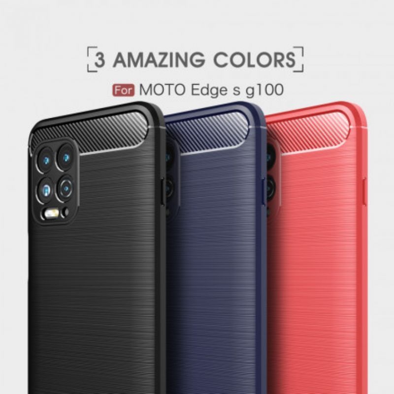 Kryt Na Moto G100 Kartáčované Uhlíkové Vlákno