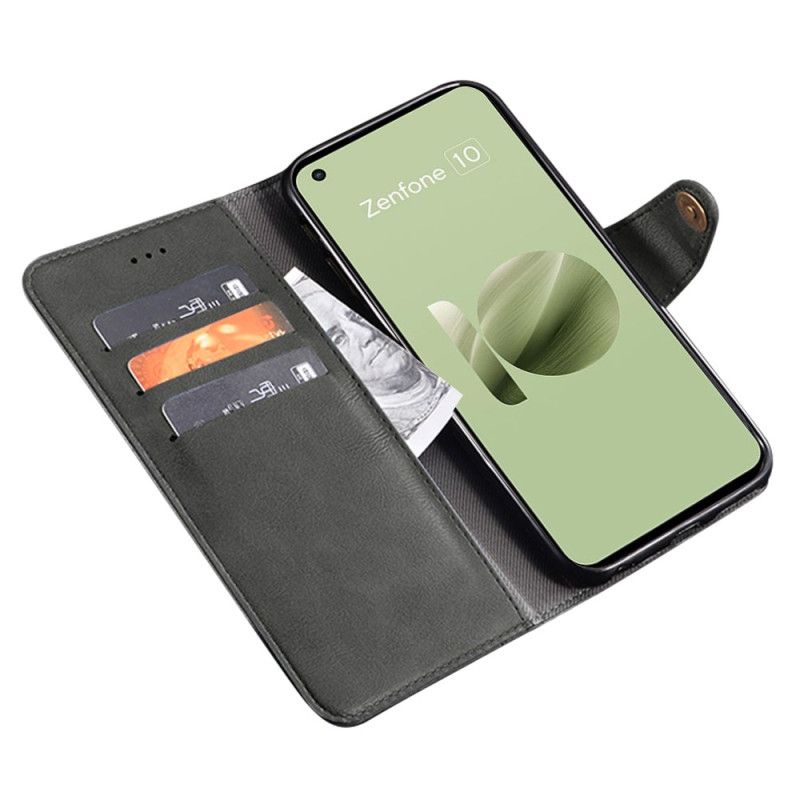 Kožený Kryt Na Asus Zenfone 10 Peněženka Idewei Odolná Proti Nárazům