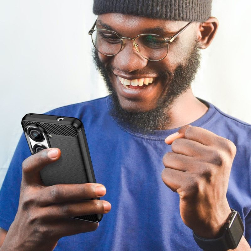 Kryt Asus Zenfone 10 Kartáčované Uhlíkové Vlákno