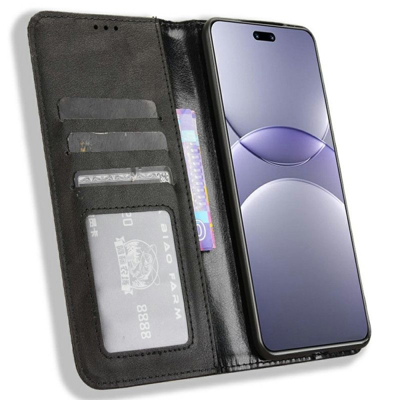 Kožené Pouzdro Folio Huawei Nova 13 Pro Vintage Okraj