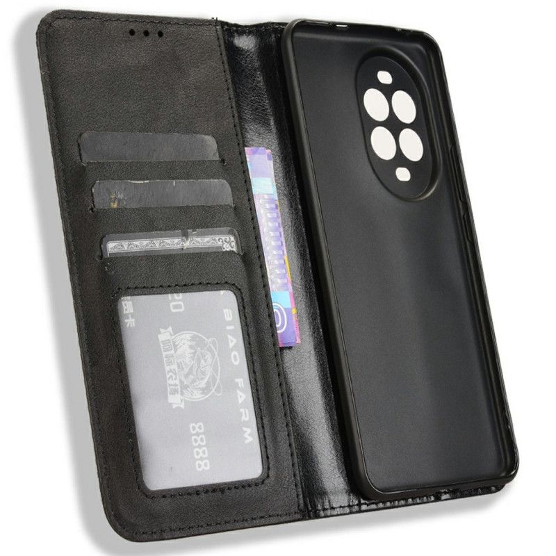 Kožené Pouzdro Folio Huawei Nova 13 Pro Vintage Okraj