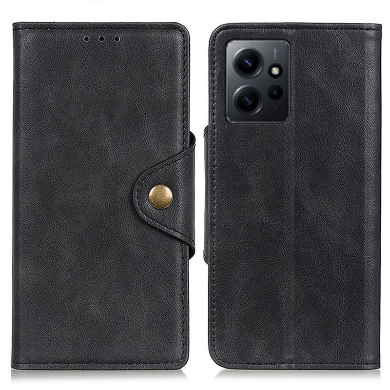 Flipové Pouzdro Na Xiaomi Redmi Note 12 4G Magnetické Tlačítko Z Umělé Kůže