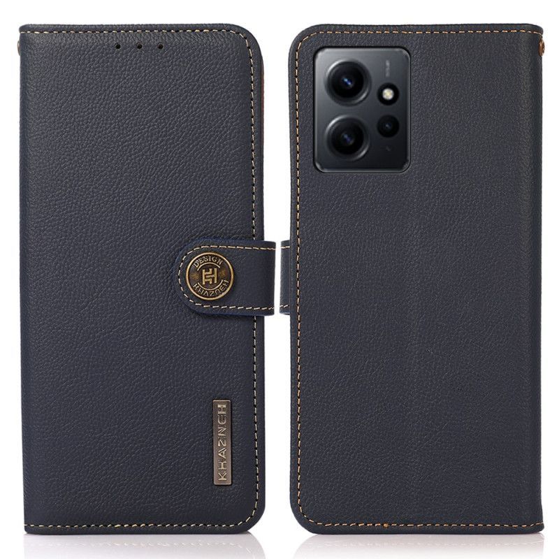 Flipové Pouzdro Na Xiaomi Redmi Note 12 4G Pravá Kůže Khazneh Rfid