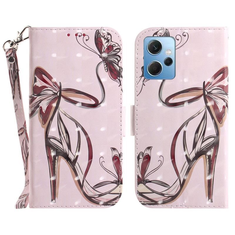 Kožené Pouzdro Na Xiaomi Redmi Note 12 4G Na Lana Strappy Pumpa