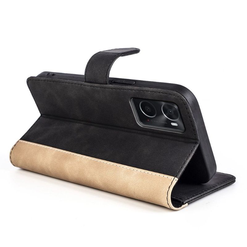 Flipové Pouzdro Na Realme 9i Kožené Pouzdro Bicolor Folio Stand