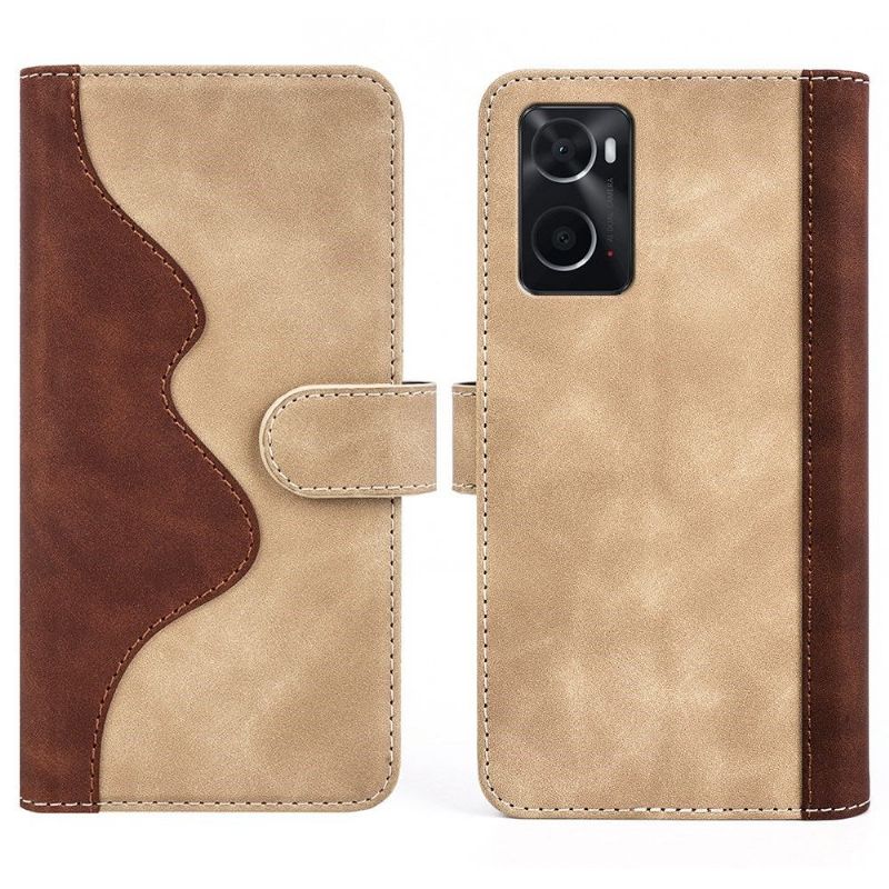 Flipové Pouzdro Na Realme 9i Kožené Pouzdro Bicolor Folio Stand