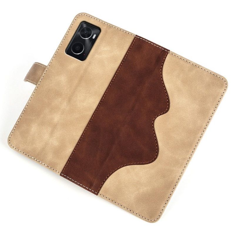 Flipové Pouzdro Na Realme 9i Kožené Pouzdro Bicolor Folio Stand