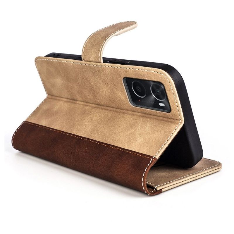 Flipové Pouzdro Na Realme 9i Kožené Pouzdro Bicolor Folio Stand