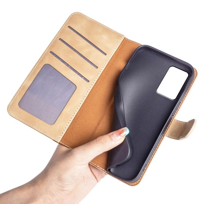 Flipové Pouzdro Na Realme 9i Kožené Pouzdro Bicolor Folio Stand
