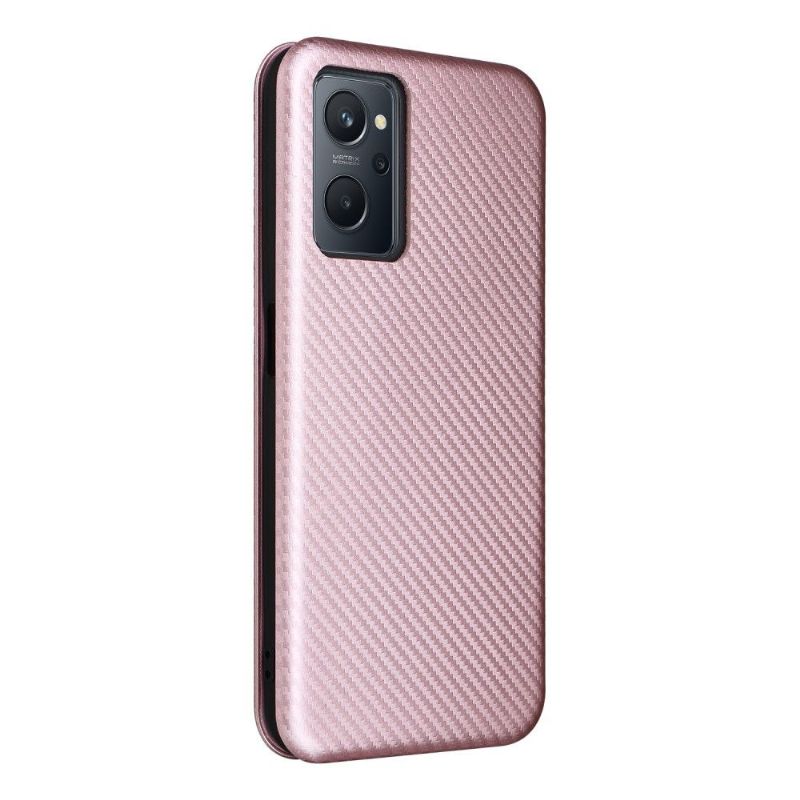 Flipové Pouzdro Na Realme 9i Koženka Z Uhlíkových Vláken