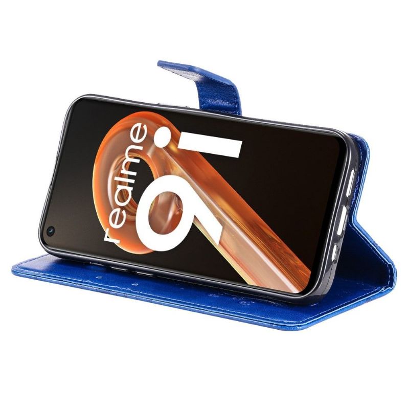 Kožené Pouzdro Na Realme 9i Podpora Motýlů Funkcí