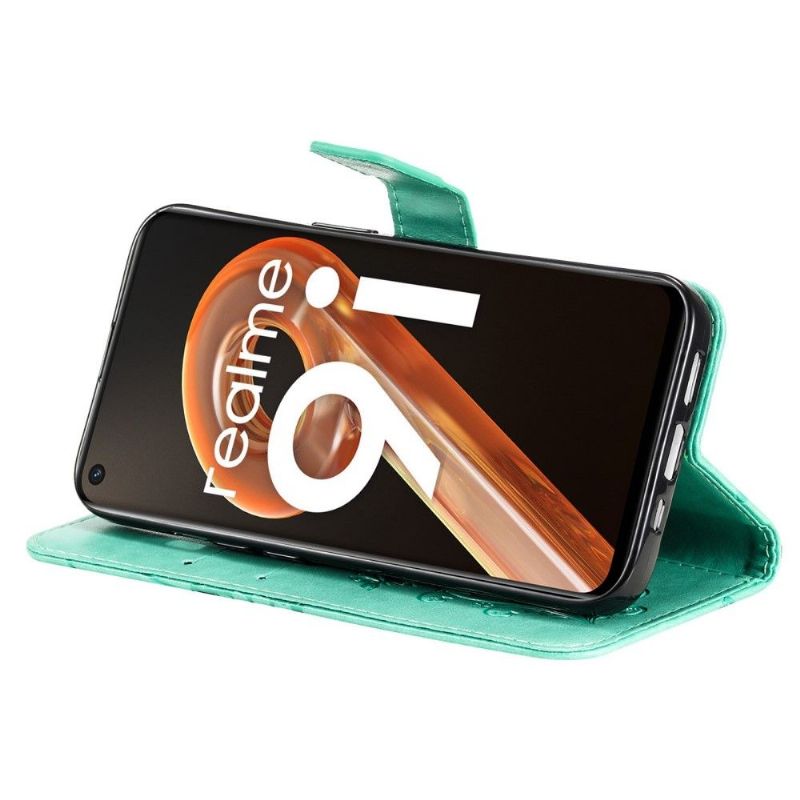 Kožené Pouzdro Na Realme 9i Podpora Motýlů Funkcí