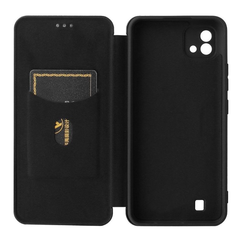 Flipové Pouzdro Na Realme C11 2021 Koženka Z Uhlíkových Vláken