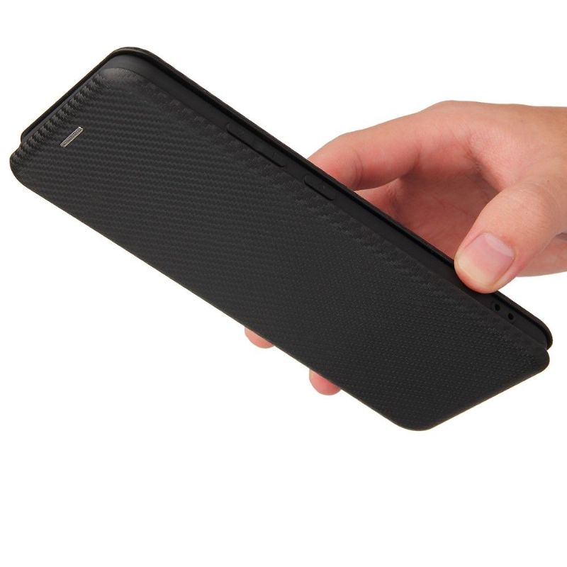 Flipové Pouzdro Na Realme C11 2021 Koženka Z Uhlíkových Vláken