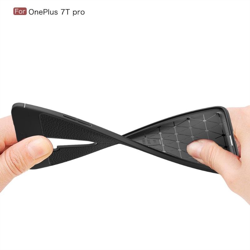 Kryt Na OnePlus 7T Pro Povrchová Úprava Zrnitým Gelem
