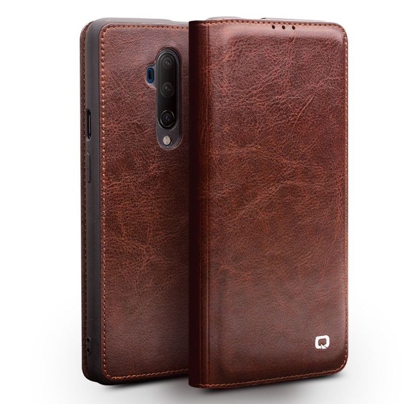 Pouzdra Na OnePlus 7T Pro Klasická Ručně Vyráběná Pravá Kůže