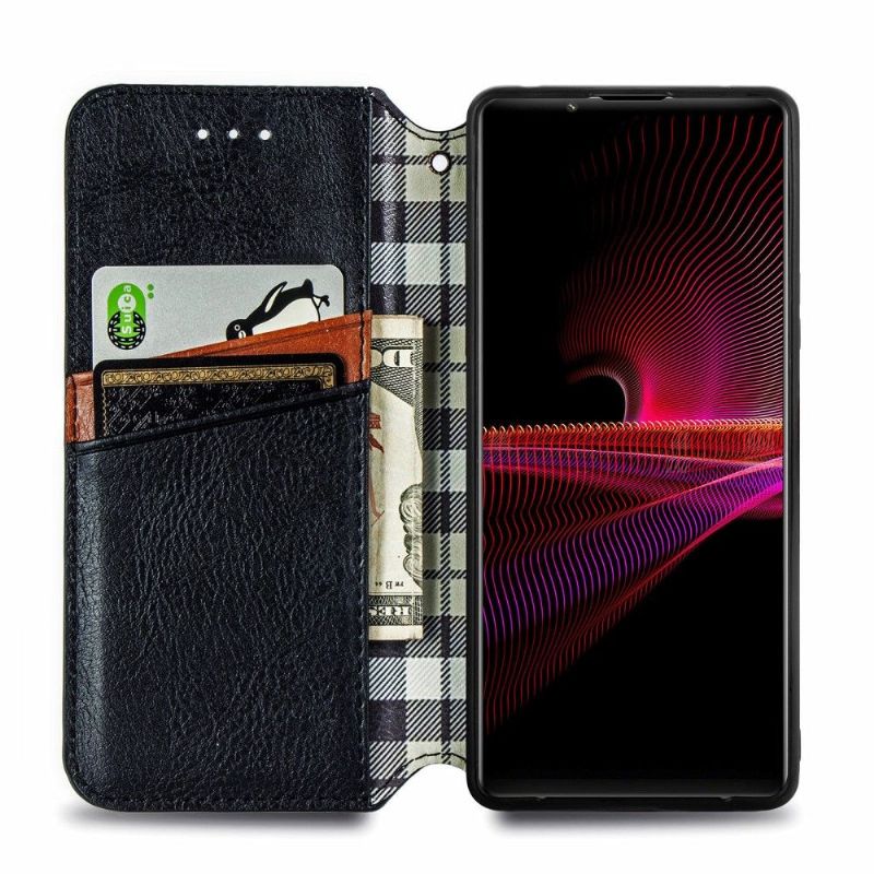 Flipové Pouzdro Na Sony Xperia 1 III Držák Karty Kub Design