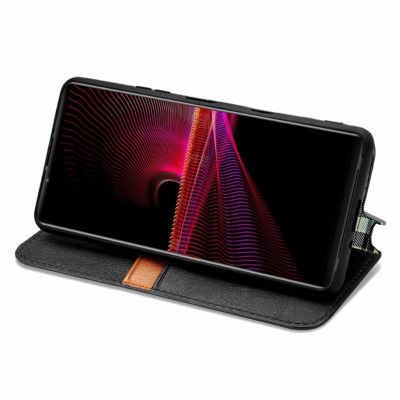 Flipové Pouzdro Na Sony Xperia 1 III Držák Karty Kub Design